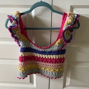 ZARA colorful knit top